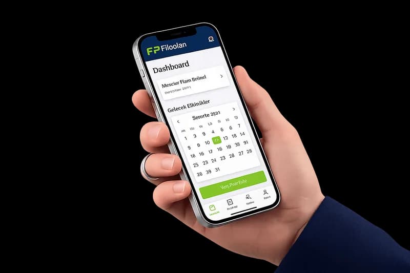 Filoplan mobil yönetim ekranını gösteren ürün görseli
